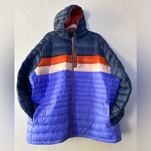 Cotopaxi fuego hooded down jacket - women's Plus Size XXXL Color Ink/Amenthyst